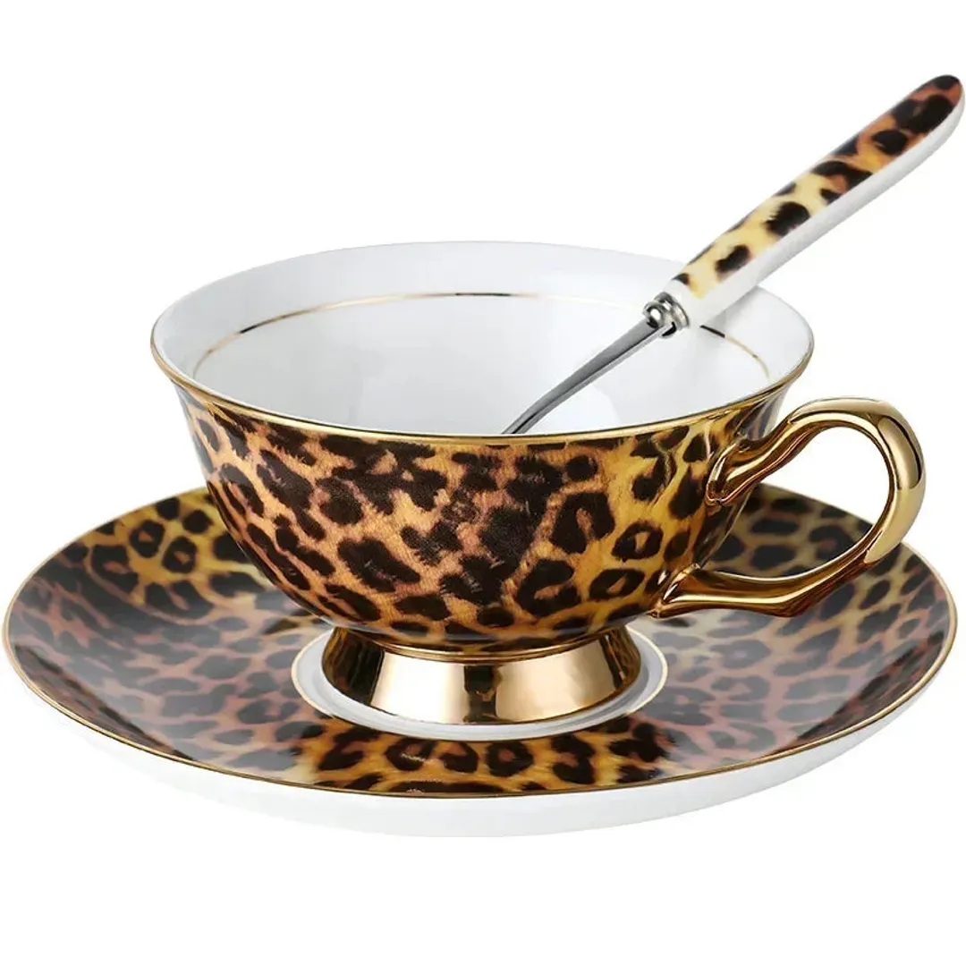 Conjunto de chávenas Lepard - em porcelana