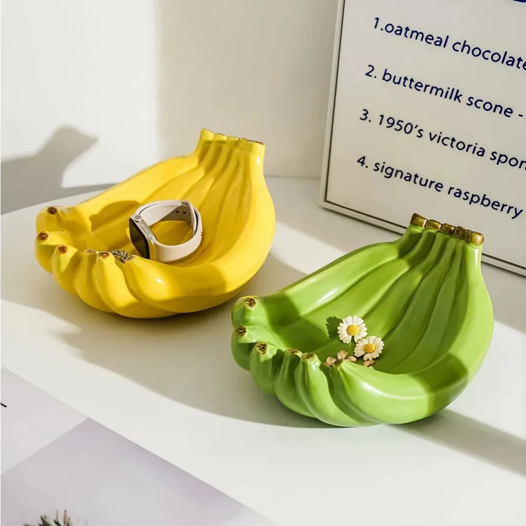 Fruteira/Porta Objetos Banana - cerâmica