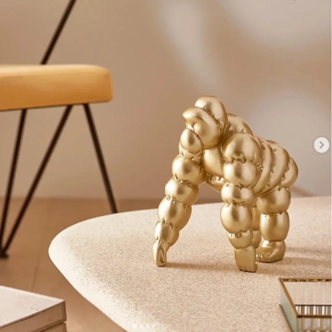 Escultura Gorila Puffer - em poliresina
