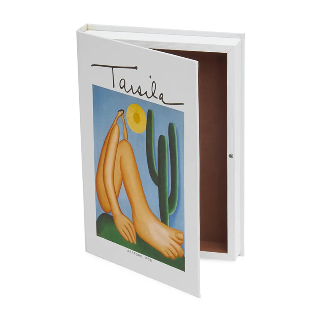 Livro caixa em mdf e canvas Tarsila - Abaporu
