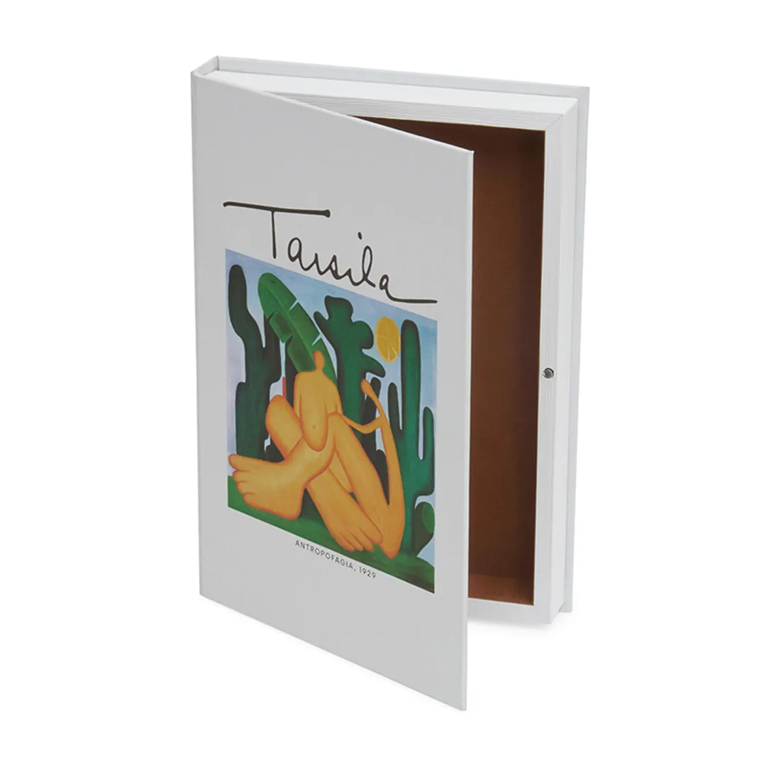 Livro caixa em mdf e canvas Tarsila - Antropofagia