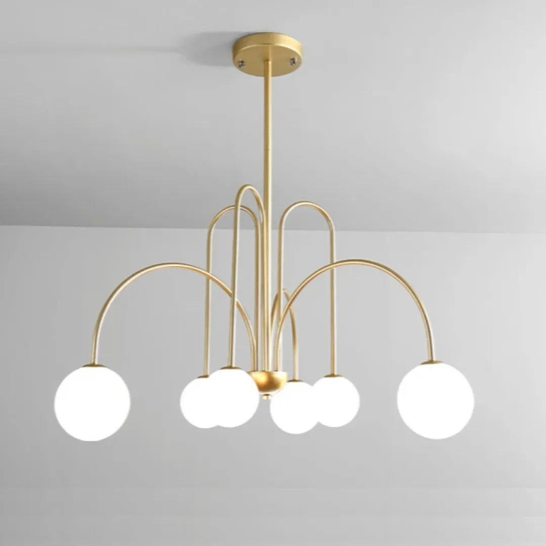 Lustre Europa 6 globos - Design Contemporâneo
