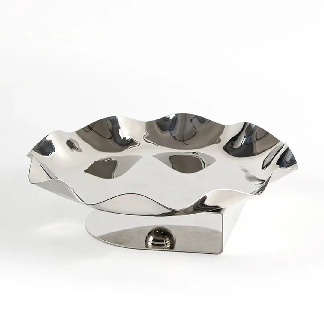 Fruteira/Porta Objetos - Metal polido prata